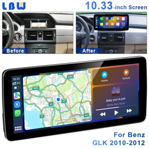 For Mercedes Benz GLK 2010-2012 Android 10.33'' Car GPS Wifi Stereo Navi Carplay - Foto 1 di 12