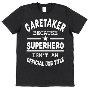 Camiseta de cuidador de superhéroes divertida cuidador escolar regalo personal escolar regalos - Imagen 1 de 6