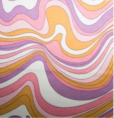 SUPER SNUGGLE FLANNEL Sewing Fabric 1.694 Yds (61") x 43" Pink PSYCHEDELIC - Image 1 of 3