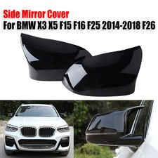 Glossy Black Side Mirror Cover Caps M Style for BMW X5 F15 X6 F16 28i 35i 14-18