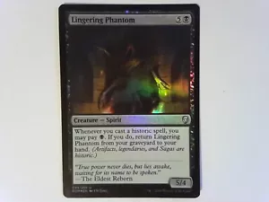 Foil Lingering Phantom Dominaria - Magic the Gathering MTG - Black - Picture 1 of 2
