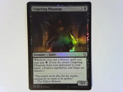 Foil Lingering Phantom	 Dominaria - Magic the Gathering MTG - Black - Image 1 of 2