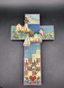 Jim Shore Heartwood #4007043 2006 Light The Way Nautical Wall Hanging Cross - Picture 1 of 5