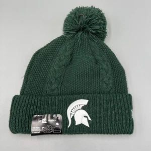 New Era Women's Michigan State Spartans Winter Hat. One-Time Removable Knit NCAA - Picture 1 of 6