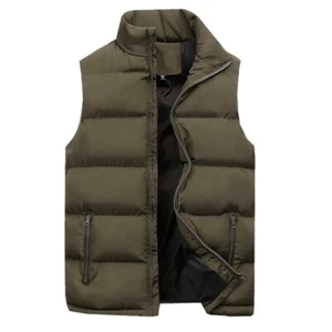 Mens Winter Warm Paded Sleeveless Puffer Jacket Vest Waistcoat Quilted Coat Tops - Picture 1 of 18