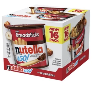 Nutella & Go Spread With Breadsticks, 1.8 Ounce, 16 Packs, Nutella And Go - Picture 1 of 2