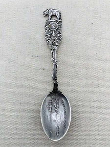 Antique Sterling ~ CALIFORNIA SOUVENIR SPOON~Shreve & Co San Francisco Bear - Picture 1 of 7