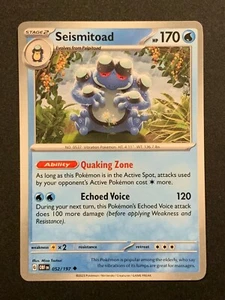 Seismitoad - 052/197 - Uncommon - S&V: Obsidian Flames - Pokemon TCG - Picture 1 of 3