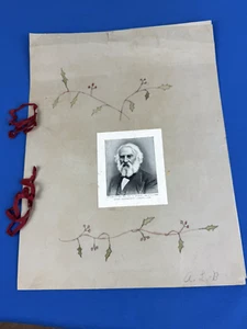 1904 Henry W. Longfellow 5th Grader School Report w/ Poem "Building of the Ship" - Picture 1 of 12