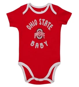 Ohio State Buckeyes Baby Team Logo Creeper One Piece Bodysuit Red FREE SHIPPING - Picture 1 of 1