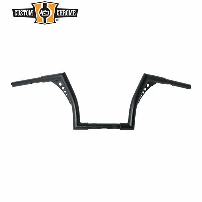Barra de manillar de elevación de 1,25" grasa de 10" para Harley Softail Dyna Sportster XL negra Foto 1 de 4