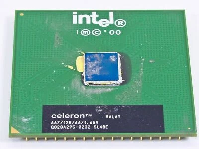 Intel Celeron 667/128/66/1.65V CPU Processor Chip SL48E - Image 1 of 3