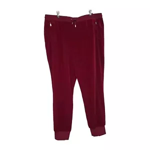 Lauren Ralph Lauren Jogger Pant Women's XL Purple Pull On Velvet Travel Holiday - Picture 1 of 10
