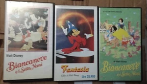 FANTASIA + BIANCANEVE # RARISSIME EDIZIONI 3 VHS CINESTAZIONE/ECLECTA-DISNEY # - Foto 1 di 3