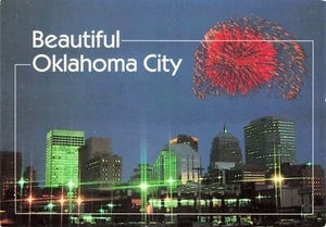 BEAUTIFUL OKLAHOMA CITY FIREWORKS, OKLAHOMA PC 6X4 - Picture 1 of 2