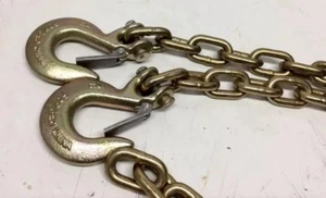 Cadenas de seguridad para remolque G70 de alta resistencia 5/16 x 34"" con ganchos deslizantes (lote de 2) grado 70 - Imagen 1 de 5