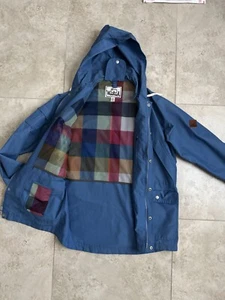 Woolrich Jacket Mens S Blue Barn Chore Lined Rain Coat Outdoors Field - Picture 1 of 6