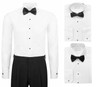 2 Button Style White Tuxedo Suit + Tux Shirt & Bow Tie With Any Color Optional Color Ve