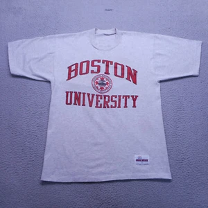 Camisa De Colección Boston Unitversity Para Hombres Grande Gris SKM Juego Listo Algodón Pesado - Imagen 1 de 9
