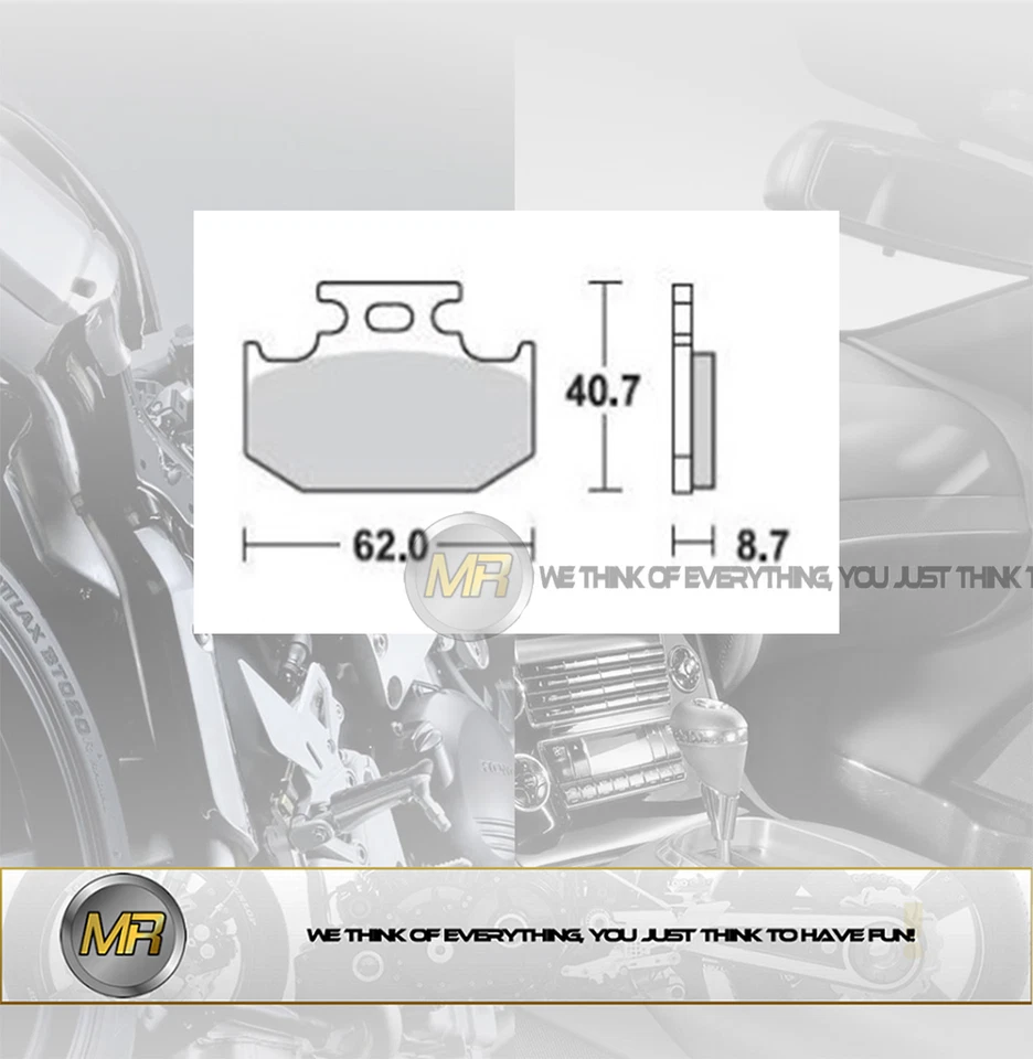 FOR SUZUKI CAVALCADE 1400 FROM 1985 TO 1986 REAR BRAKE PADS SEMI METALLIC BRAKIN - Image 1 of 1