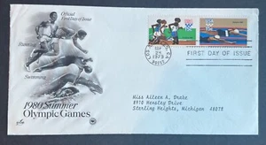 SUMMER OLYMPICS SEP 28 1979 LOS ANGELES CA ARTCRAFT FIRST DAY COVER (FDC) - Picture 1 of 1