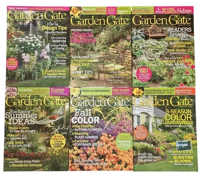 Lot Of 6 Garden Gate Magazines 2008 Issues 79–84 Complete Year Gardening Plants - Image 1 of 4