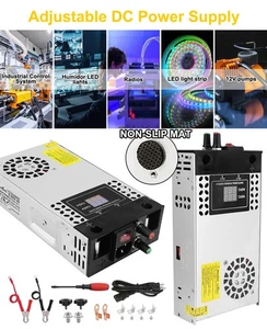 Variable DC 0~12V/24V/48V 0~12.5A 600W Lab Adjustable Power Supply Bench Switch - Picture 1 of 11