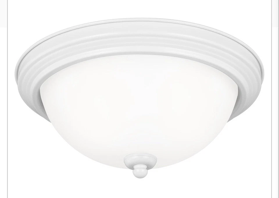 Generation Lighting Geary 2 luces 12,5 pulgadas blanco montaje empotrado luz de techo Foto 1 de 3