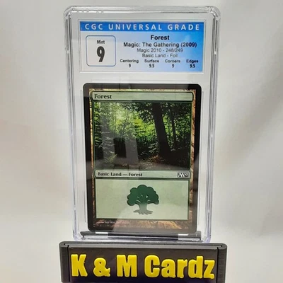 MTG - M10 - Forest - Foil - Graded - CGC 9 - Image 1 of 4