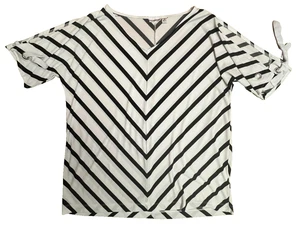 Croft Black and White Medium Blouse Super Cute Dress up or Casual Fun accents - Picture 1 of 10