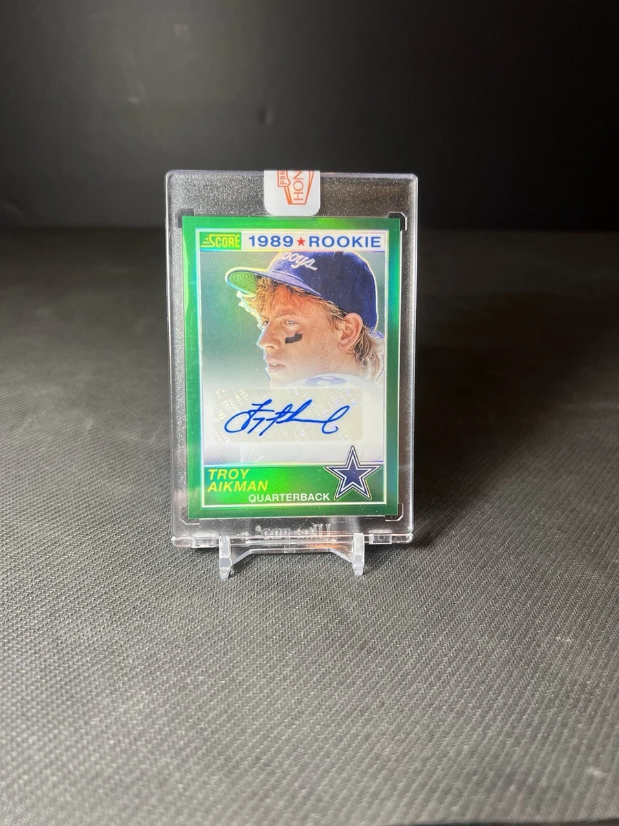 NFL Troy Aikman サインカード Troy Aikman Signed 3x5 Index Card Beckett Encapsulated Dallas