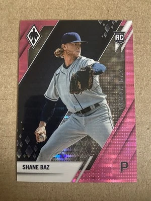 2022 Panini Chronicles Phoenix Shane Baz #3 RC Rookie Pink Pulsar Tampa Bay Rays - Image 1 of 2