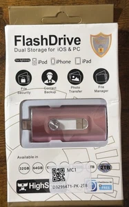 FlashDrive 2TB Dual Storage for IOS iPhone iPad and PC Lightning & USB - NEW - Picture 1 of 2