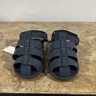Toddler Boys Sol Borne Navy Blue Fisherman Sandals Size 8 - Image 1 of 4