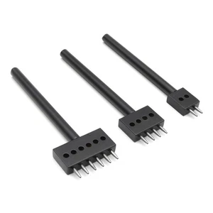 2/4/6 Prong Punch Black Leather Prong Punch Tool 4mm 5mm Lacing Stitching Tools - Picture 1 of 12