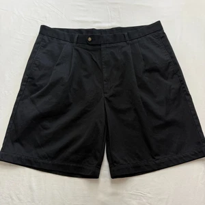 GARY PLAYER Casual Golf Shorts Men Size 40 Black Pleated 100% Cotton - Picture 1 of 8