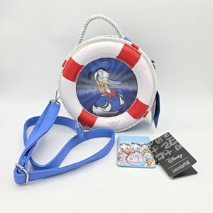 Loungefly Disney Donald Duck 90 Crossbody Bag Card Holder Set Lenticular Wallet - Picture 1 of 16