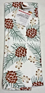 KitchenAid Küchentücher (2) Tannenzapfen 16 x 28 100 % Baumwolle Neu in Verpackung - Bild 1 von 2