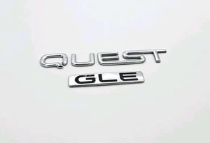 1999-2002 NISSAN QUEST GLE REAR GATE LID CHROME EMBLEM LOGO SIGN OEM SET - Picture 1 of 3