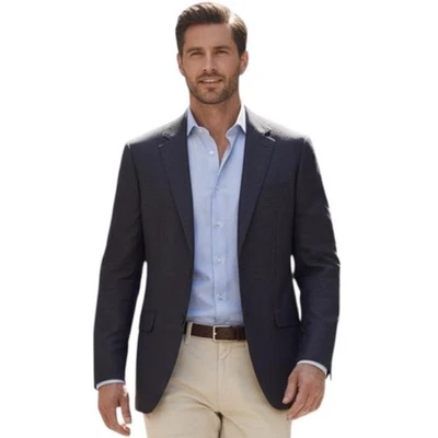 Blazer Hugo Boss Para Hombres 52 EU Lana Carbón Abrigo Deportivo Chaqueta Dos Botones Forrado Foto 1 de 4