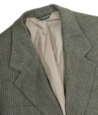 Blazer Abrigo Deportivo Para Hombre 42 Reg A Medida Ventana Verde Mezcla 100% Cabello Camel Foto 1 de 4