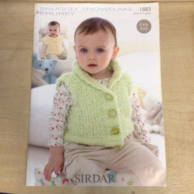 Sirdar Snowflake Chunky Bodywarmer Knitting Pattern Size 16-26” 1883 - Image 1 of 3