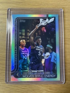 2025-26 Topps Flagship Anthony Edwards Combo Card PROTECT HOME COURT Refractor - Bild 1 von 3