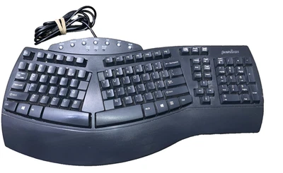 Perixx Keyboard PERIBOARD-512 Wired Full-Size Ergonomic Tested Works, Black - Image 1 of 4