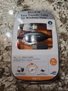 Belkin Easy Transfer Cable for Windows Vista 8 ft-Free LapLink New In Box Sealed - Picture 1 of 6
