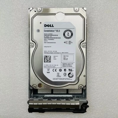 Dell 55H49 ST3000NM0023 ES.3 3TB 7.2K RPM 6Gb/s 3.5" SAS HDD Hard Drive + tray - Image 1 of 4