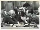Press Photo Ambassadors George Bush and Piero Vinci confer at United Nations