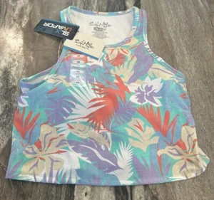 Salt Life Tropical Bra Crop Top Exercise Swimsuit Top Built In Bra NWT XS BxD - Picture 1 of 4