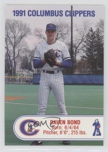 1991 Cracker Jack Columbus Clippers Police Daven Bond