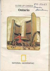 1978 National Geographic Close Up Canada - ONTARIO Mappa pieghevole - Foto 1 di 2
